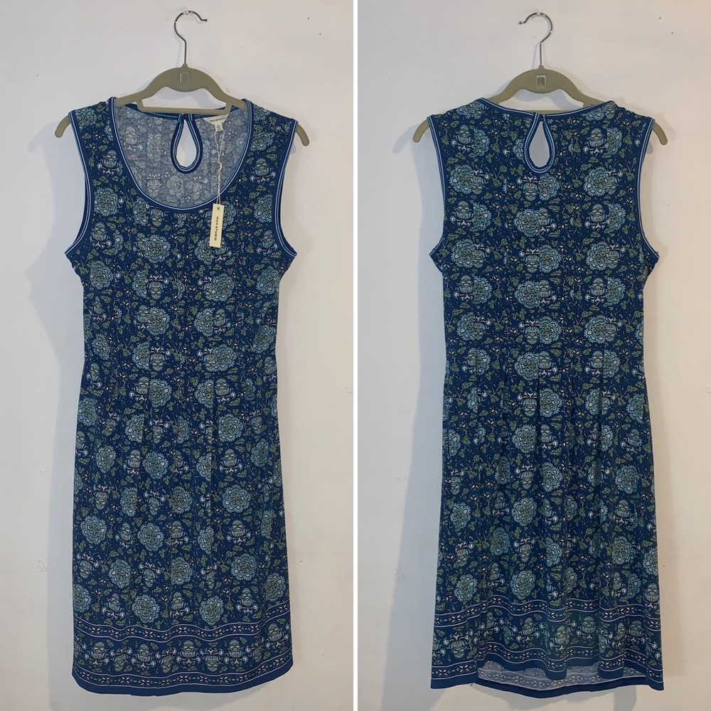 Max Studio Women's Sleeveless Blue Floral Dress Size Large